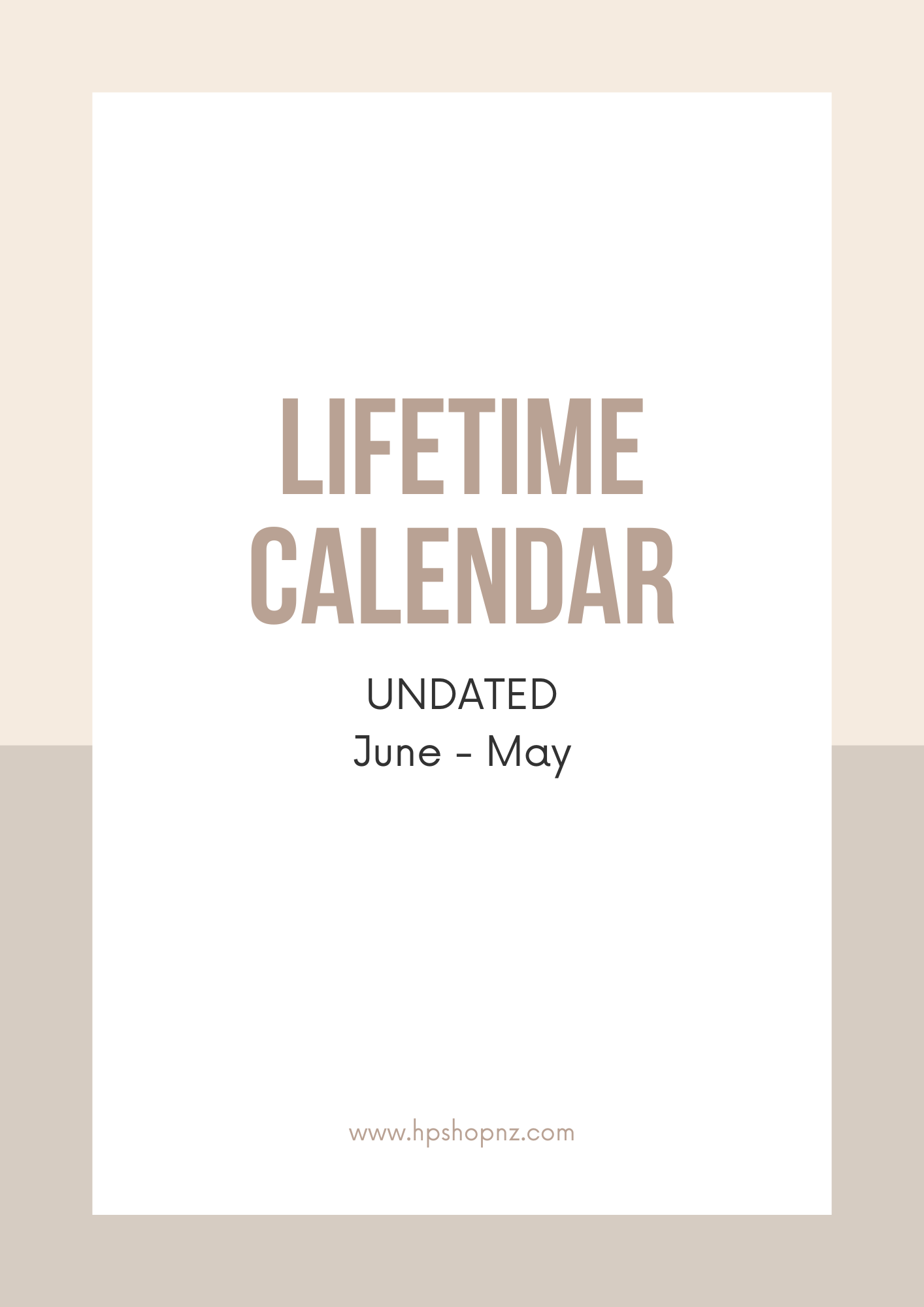 Lifetime Calendars - English